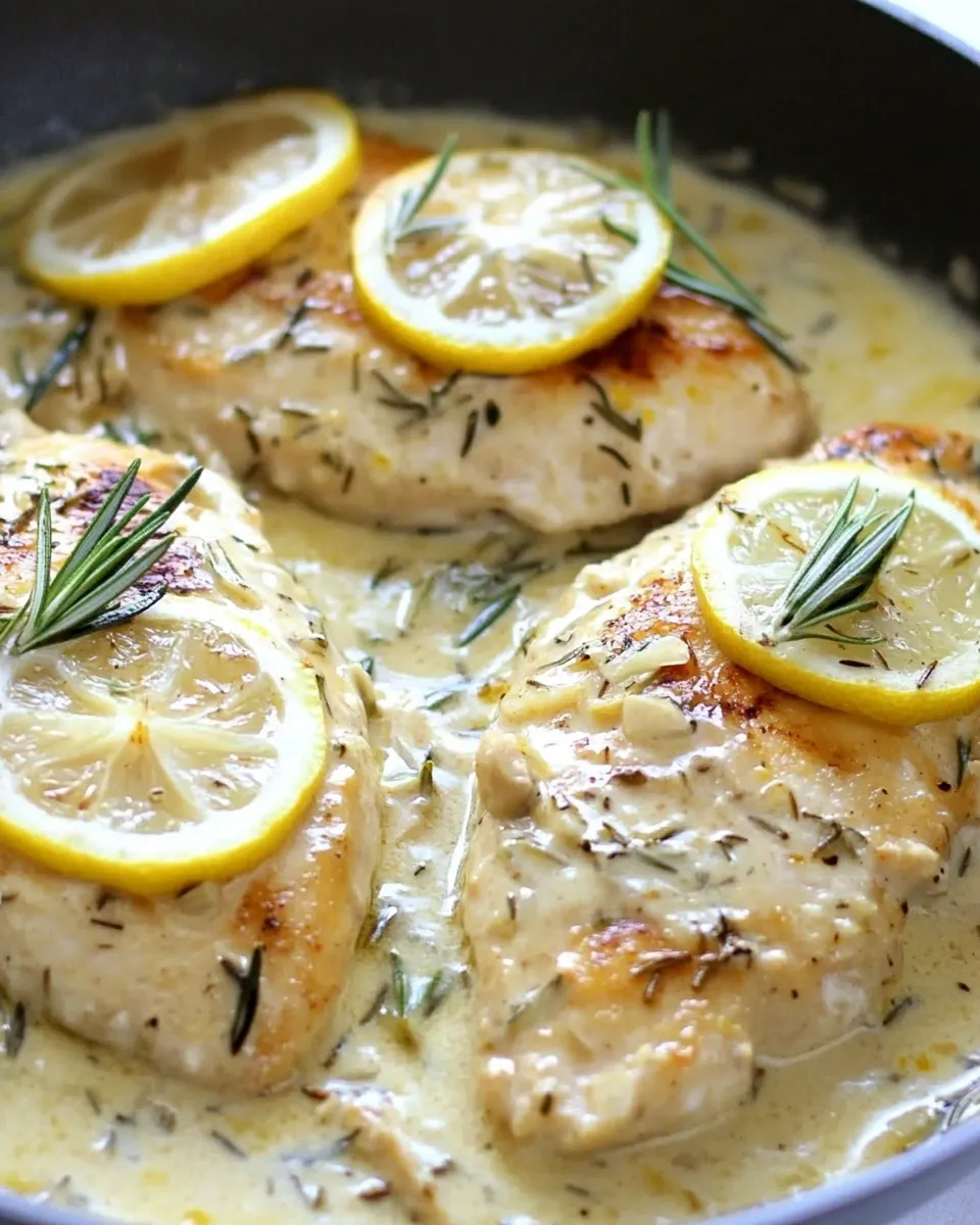 Easy Skillet Creamy Lemon Rosemary Chicken photo