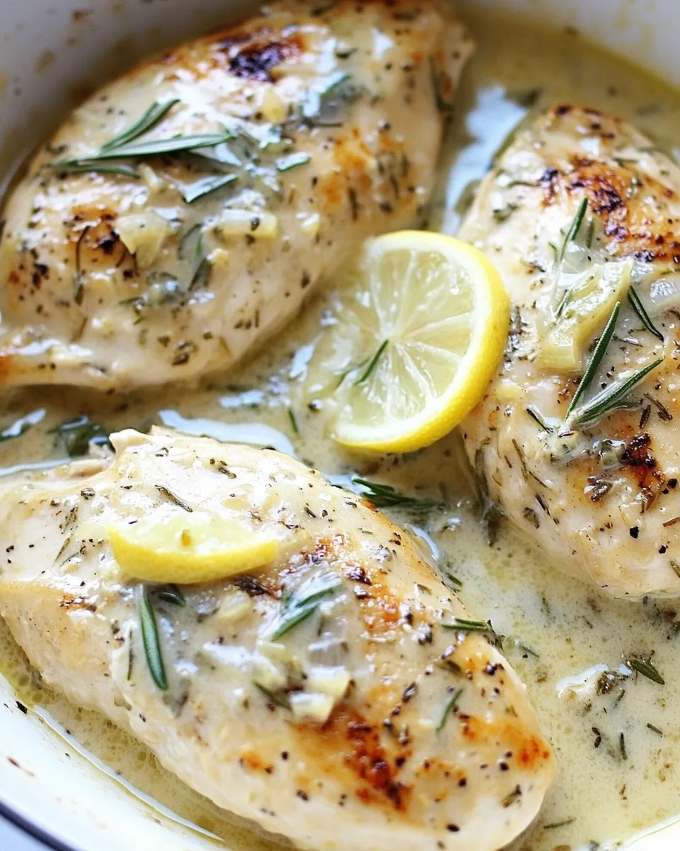 Quick Skillet Creamy Lemon Rosemary Chicken shot