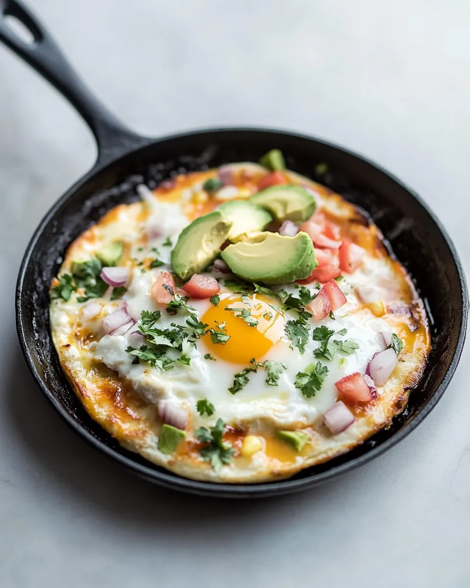 Delicious Skillet Huevos Rancheros shot