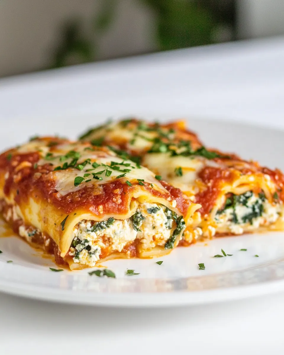 Easy Skinny Lasagna Rolls recipe photo