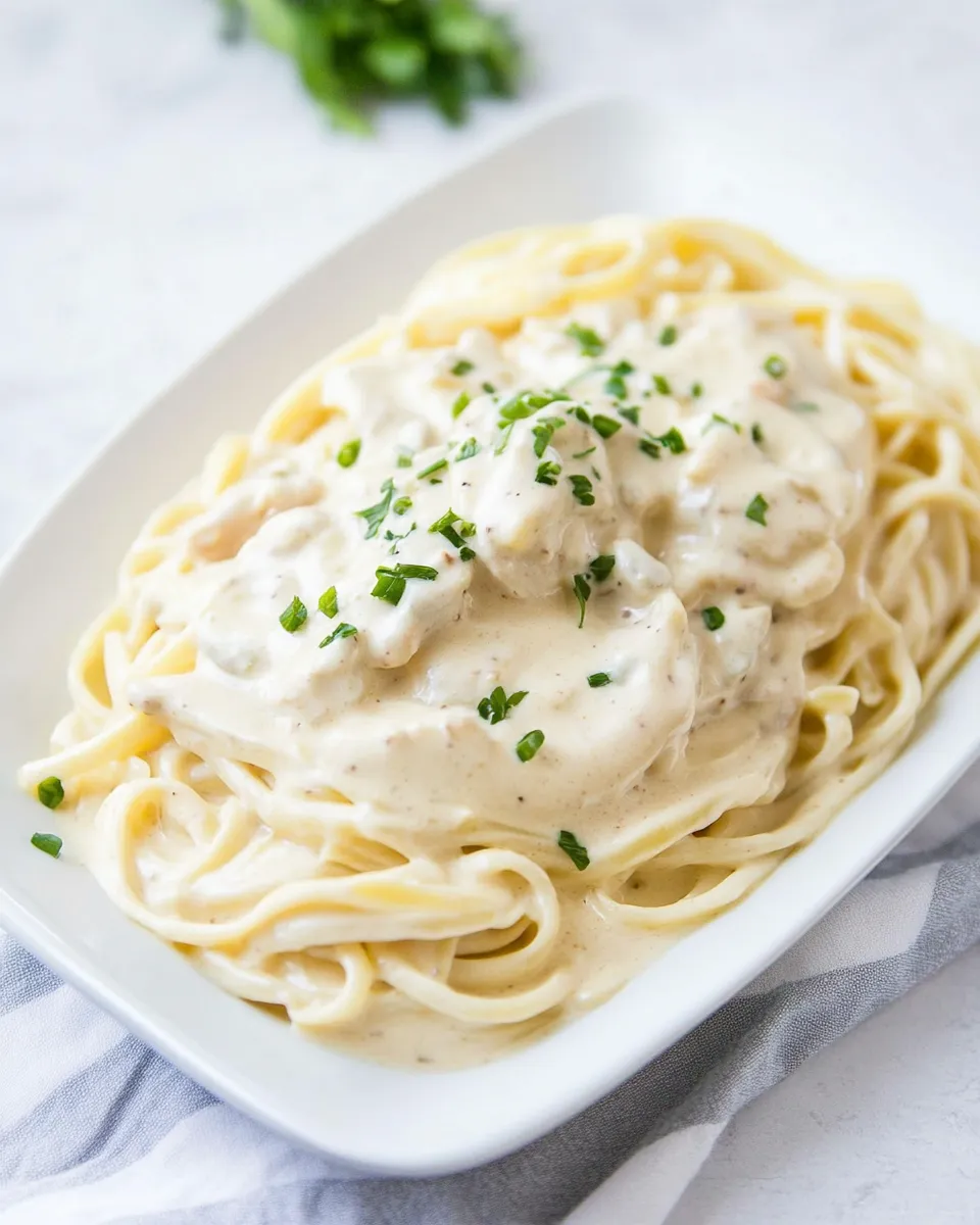 Delicious Skinny Laughing Cow Alfredo Sauce shot