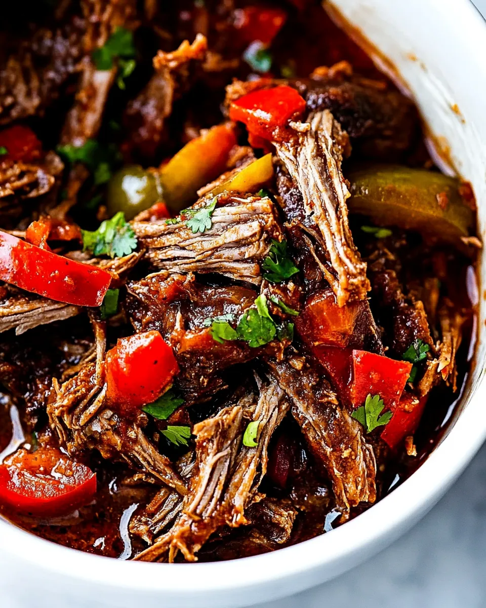 Delicious Slow Cooker Beef Carnitas Tacos shot