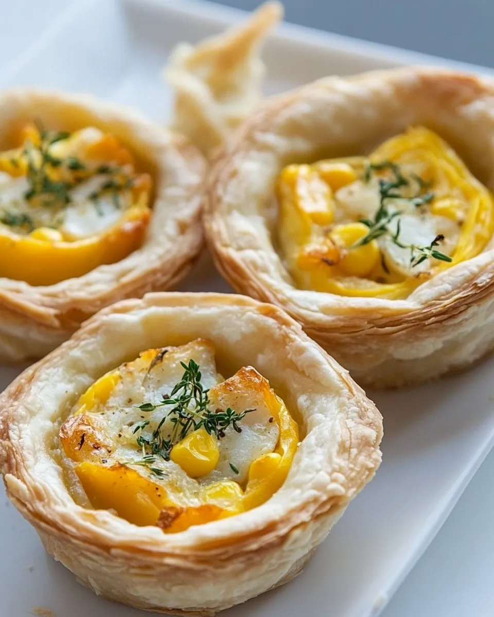 Tasty Smoked Fish and Sweetcorn Tartlets recipe image