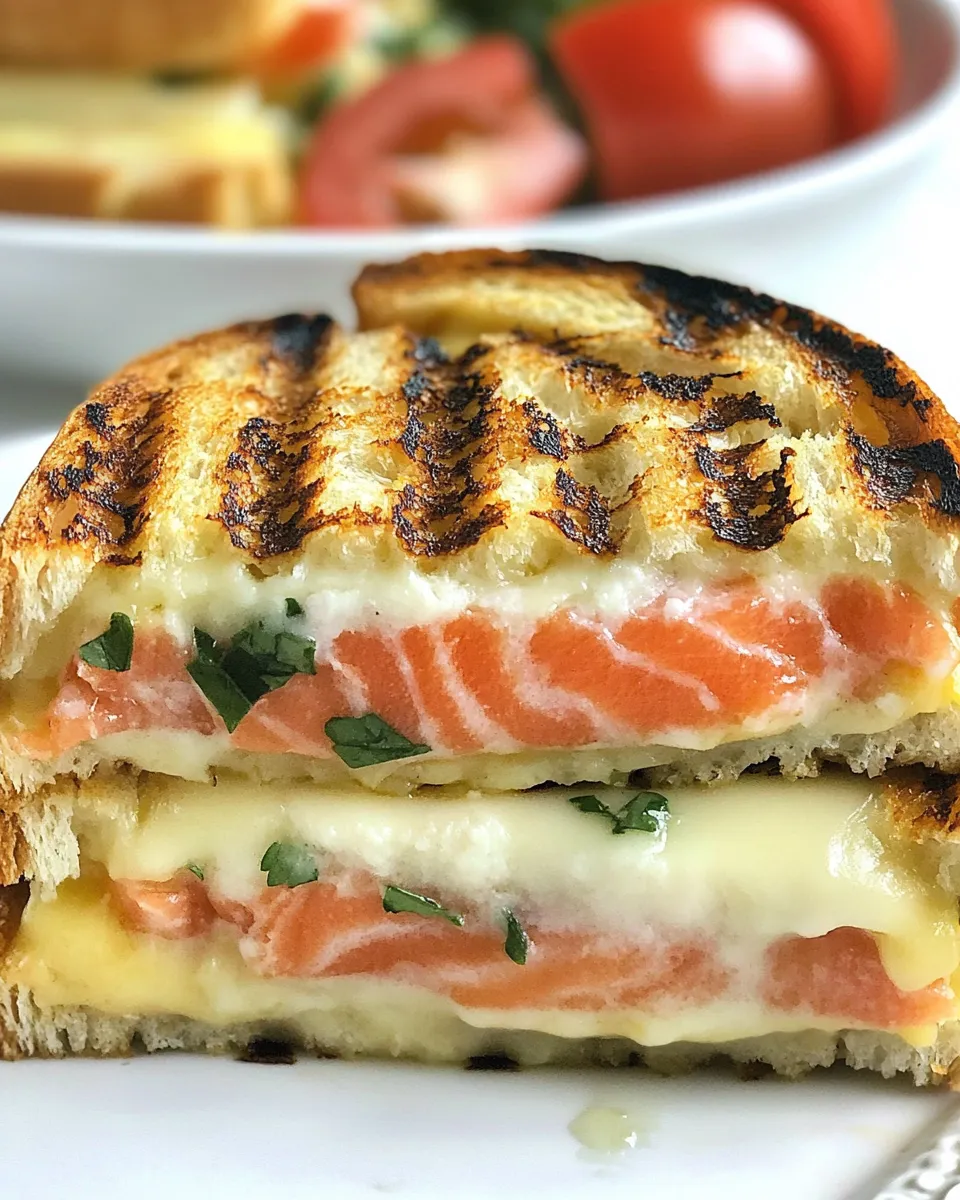 Delicious Smoked Salmon & Gruyere Grilled Cheese image