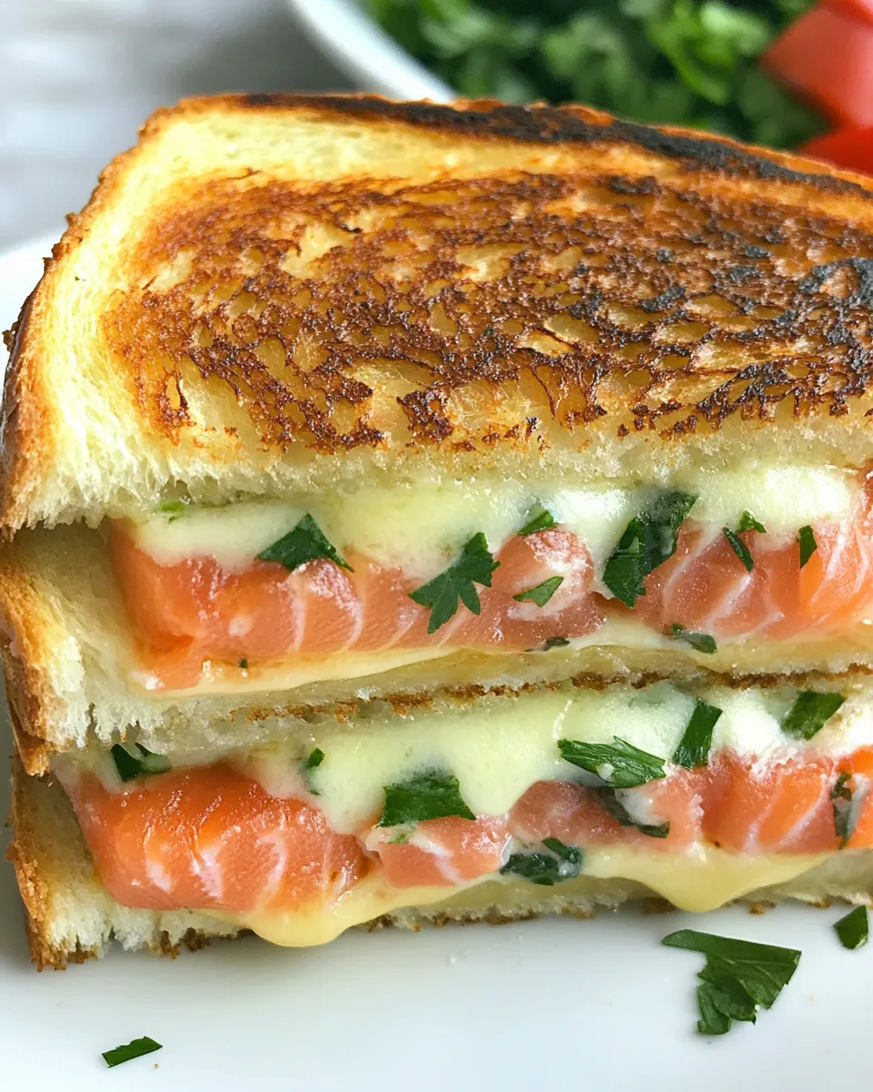 Tasty Smoked Salmon & Gruyere Grilled Cheese shot