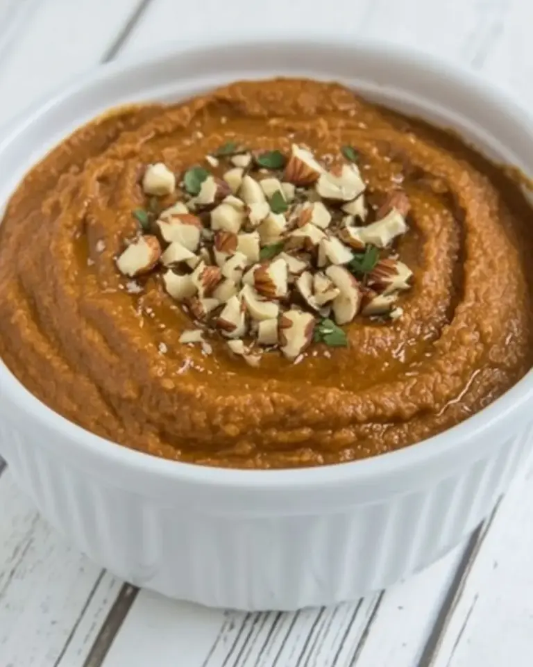 Homemade Smoky Roasted Eggplant Red Pepper Dip with Walnuts photo