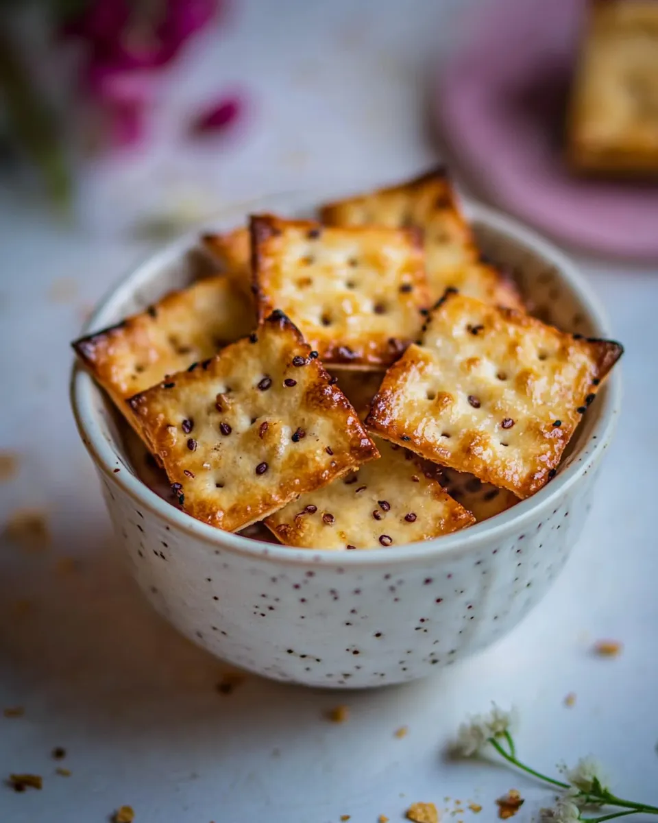 Delicious Smoky Savory Fire Crackers. food shot