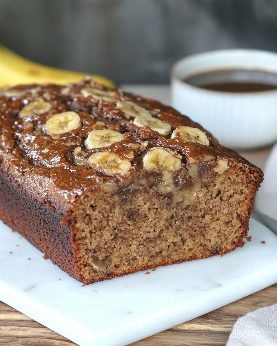 Perfect Snickers Bar Banana Bread shot