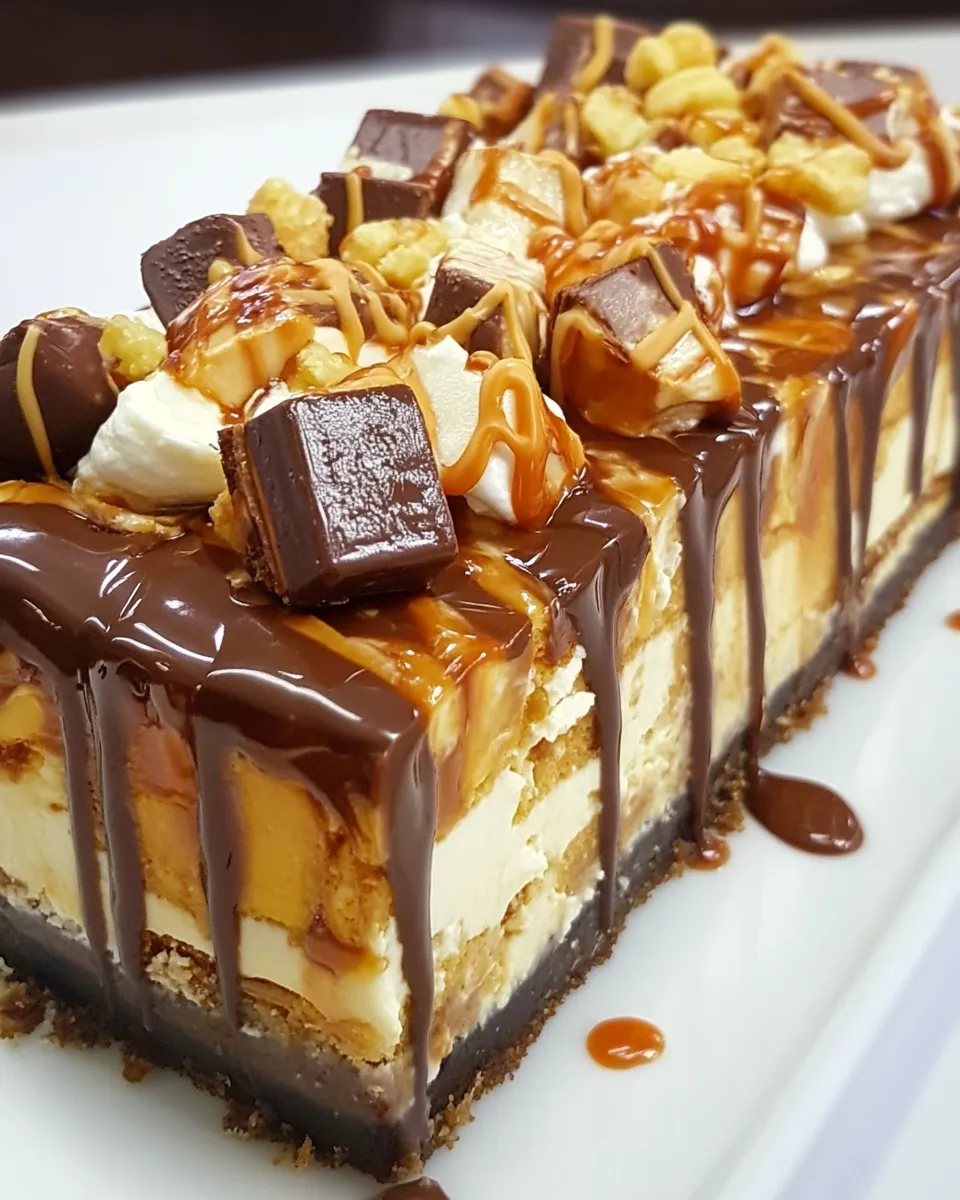 Delicious Snickers Cheesecake shot