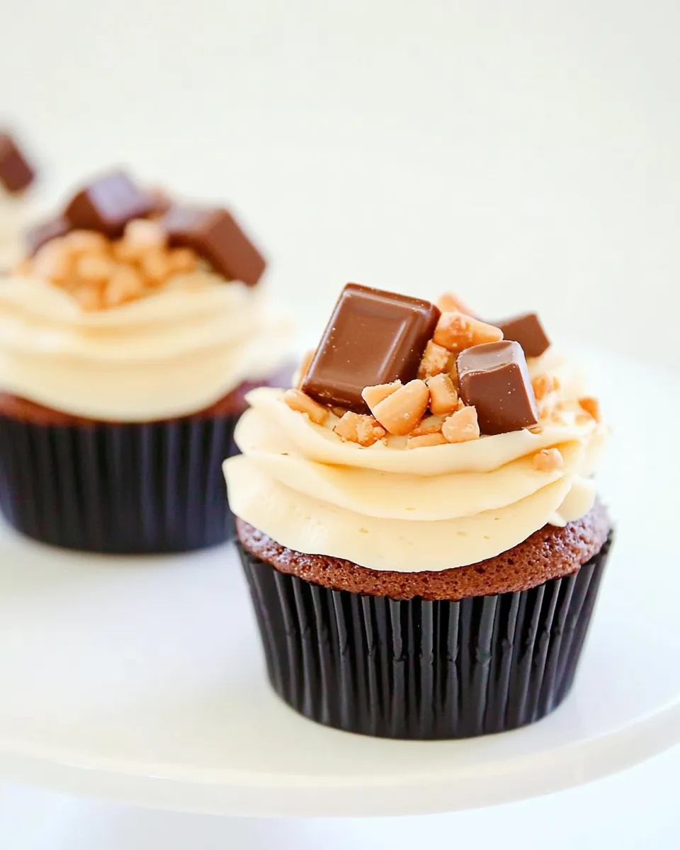 Easy Snickers Cupcakes recipe photo