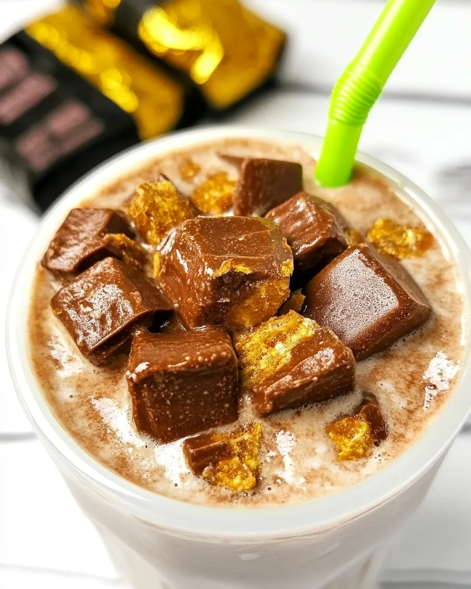 Homemade Snickers Protein Shake photo