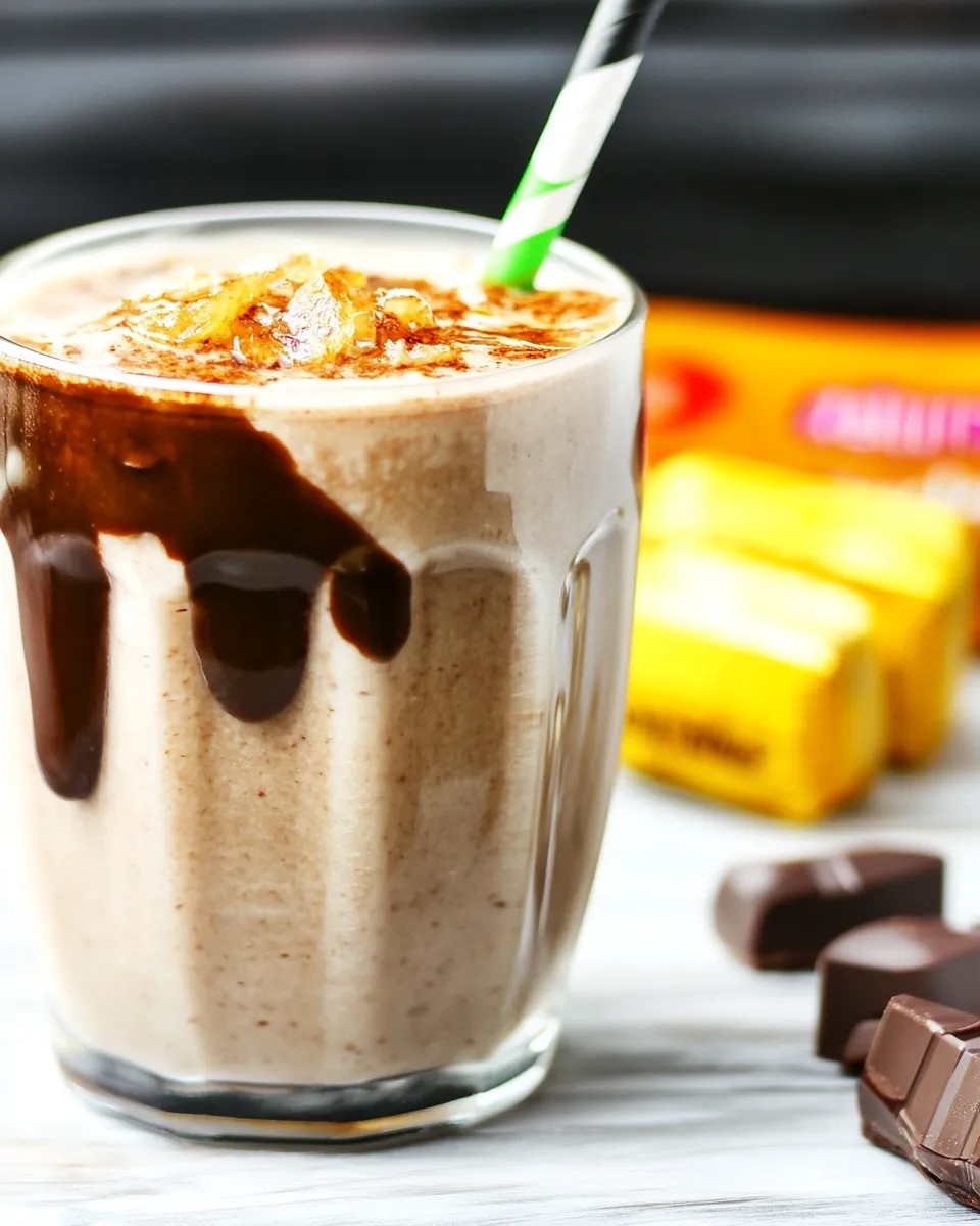 Easy Snickers Protein Shake recipe photo