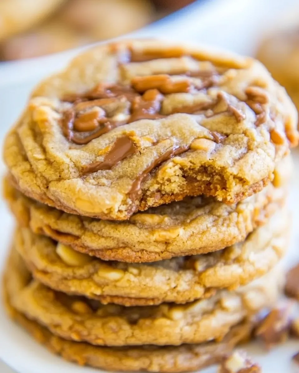 Classic Soft and Chewy Toffee and Milk Chocolate Peanut Butter Cookies image