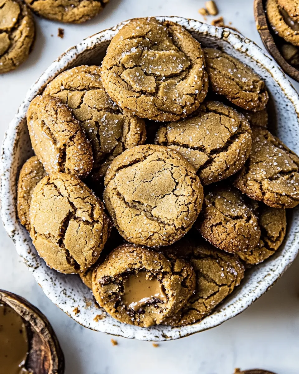 Tasty Soft and Crinkly Brown Sugar Peanut Butter Cookies. dish image