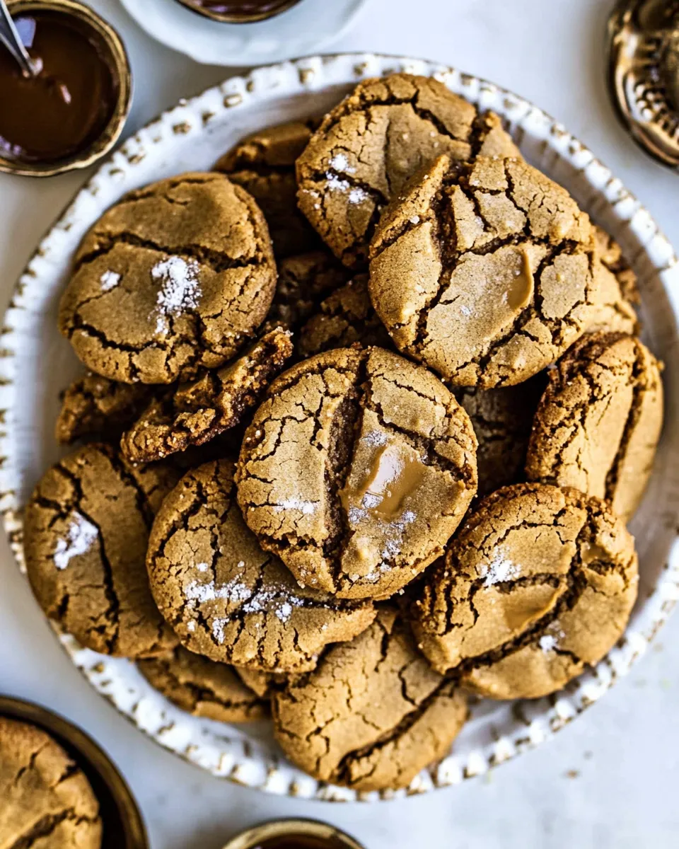 Delicious Soft and Crinkly Brown Sugar Peanut Butter Cookies. dish image