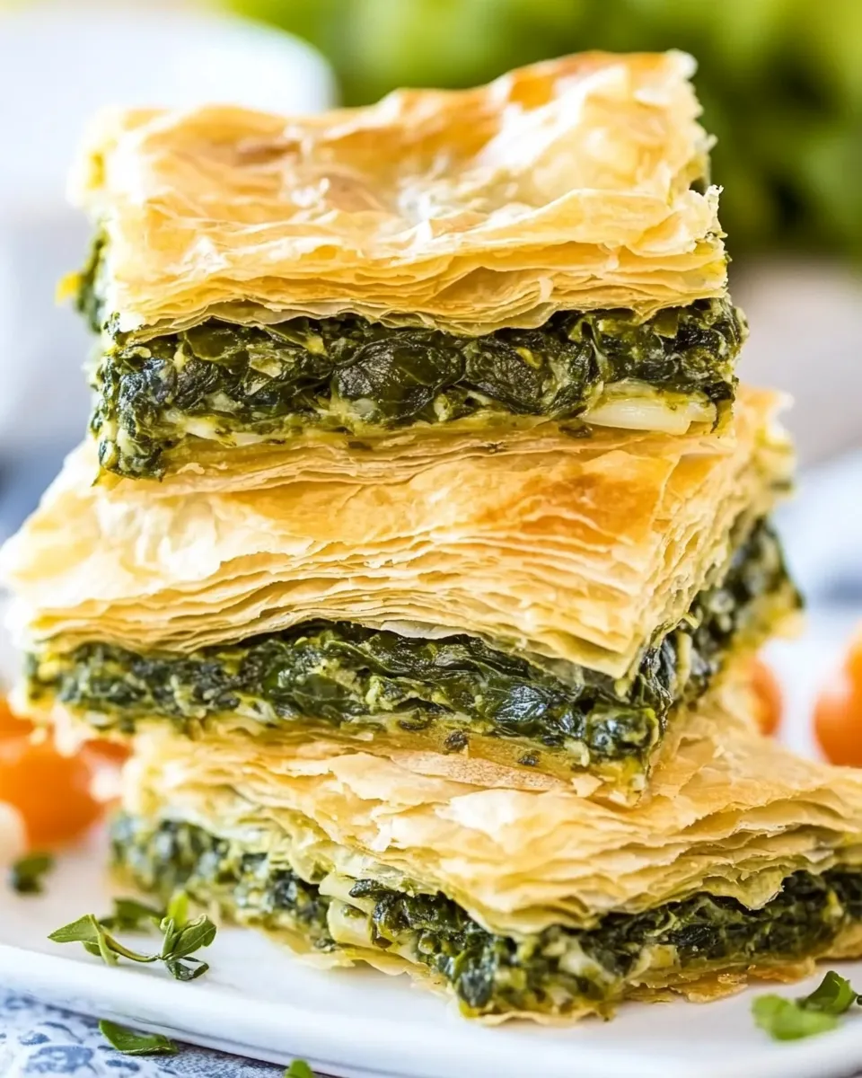 Classic Spanakopita - Traditional Greek Spinach Pie image