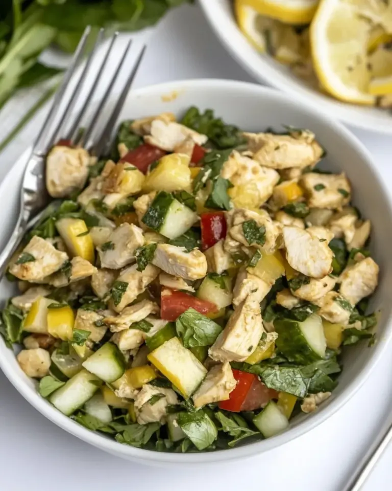Homemade Spicy Chicken Salad with Ginger and Lemon photo