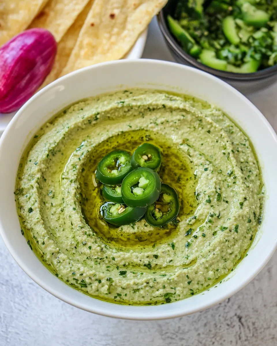 Homemade Spicy Jalapeo Hummus photo