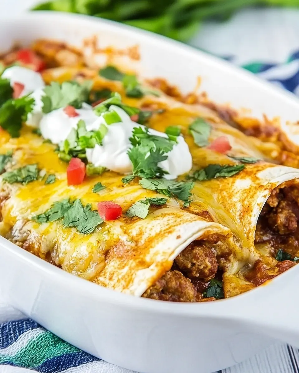 Easy Spicy Sausage Breakfast Enchiladas recipe photo