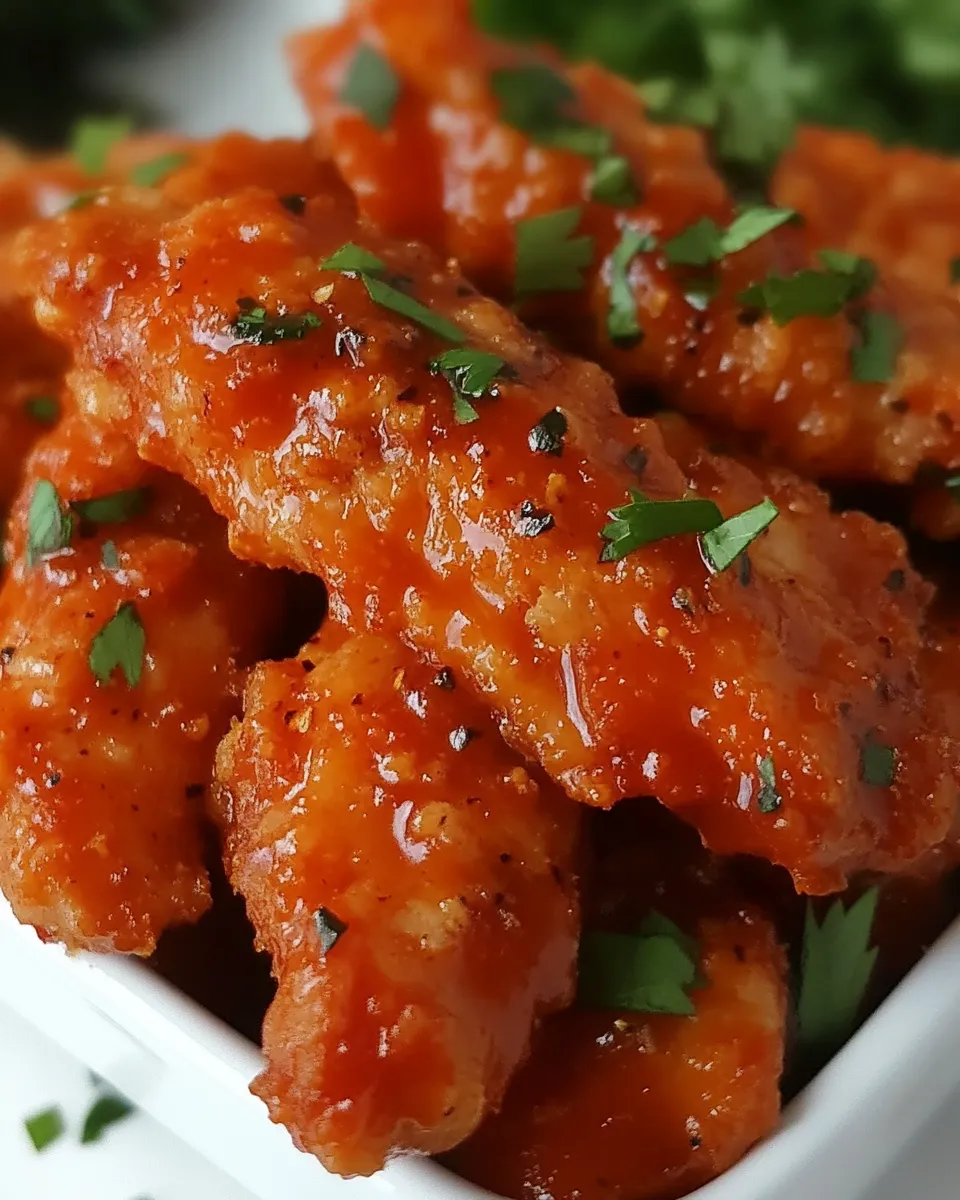 Delicious Spicy Sriracha Chicken Fingers image