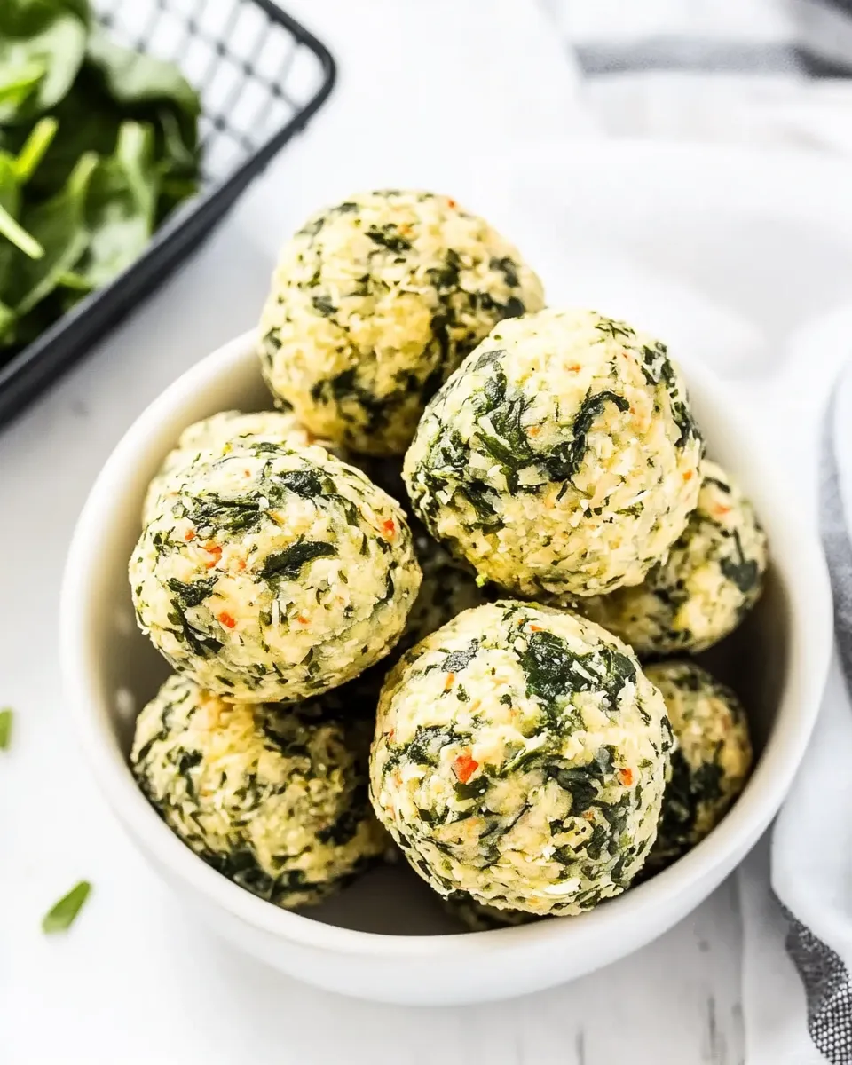 Quick Spinach Balls - Keto Appetizer shot