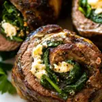 Homemade Spinach Cheese Stuffed Flank Steak Rolls photo