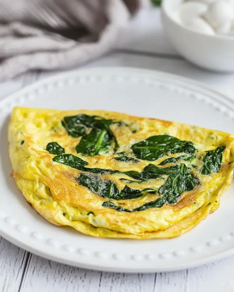 Homemade Spinach Omelet photo