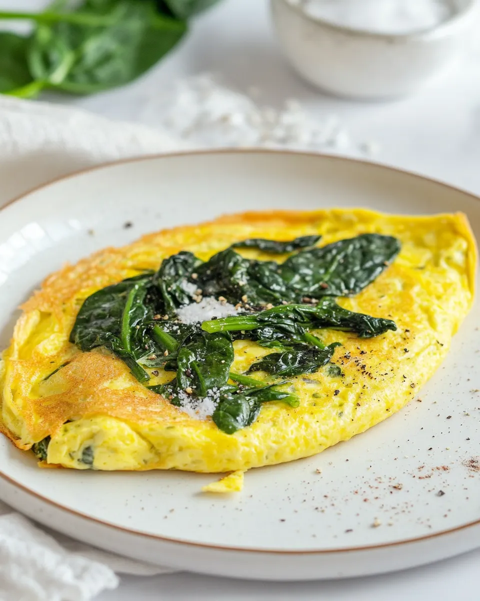 Classic Spinach Omelet image