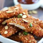 Homemade Sriracha Almond Crusted Chicken Strips photo
