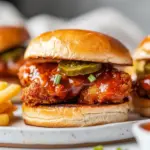 Homemade Sticky Sweet Chili Fried Chicken Sandwiches photo