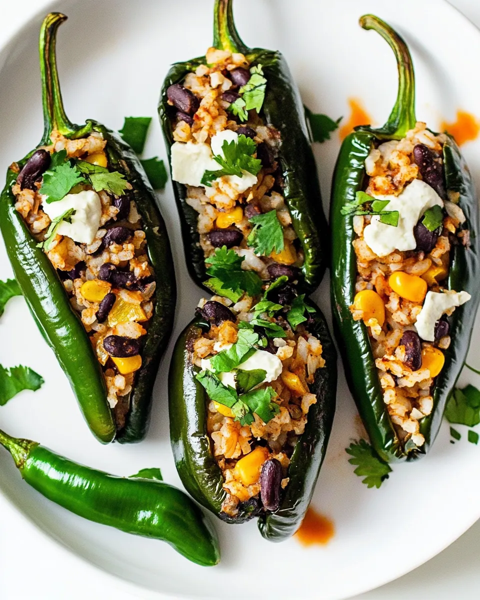 Homemade Stuffed Poblano Peppers photo