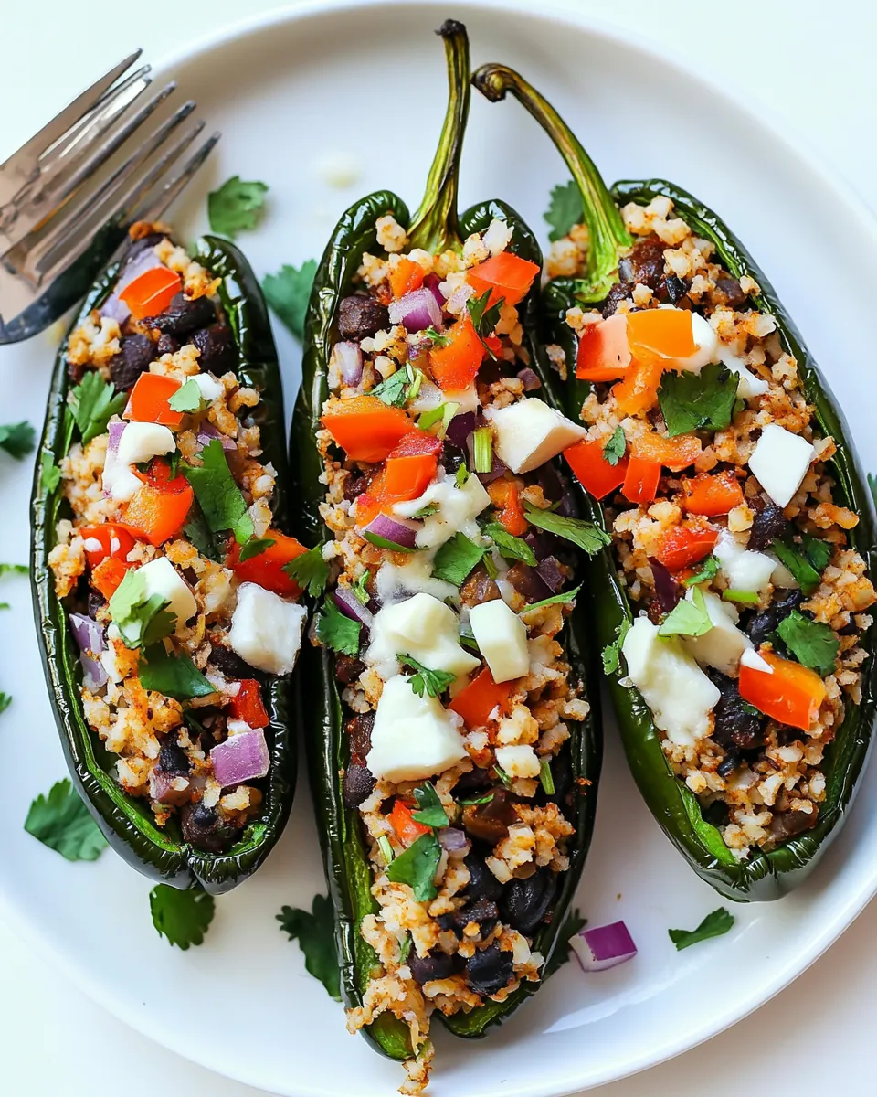 Delicious Stuffed Poblano Peppers image