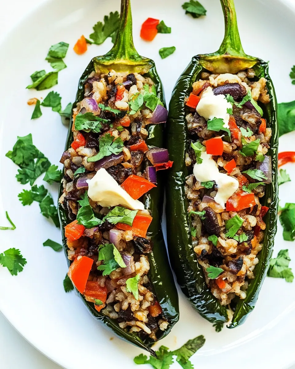 Quick Stuffed Poblano Peppers recipe photo