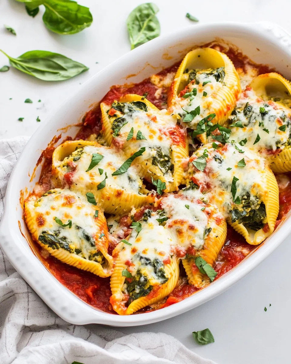 Homemade Stuffed Shells with Spinach photo