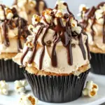 Homemade Sugared Brown Butter Vanilla Bean Popcorn Chocolate Cupcakes photo