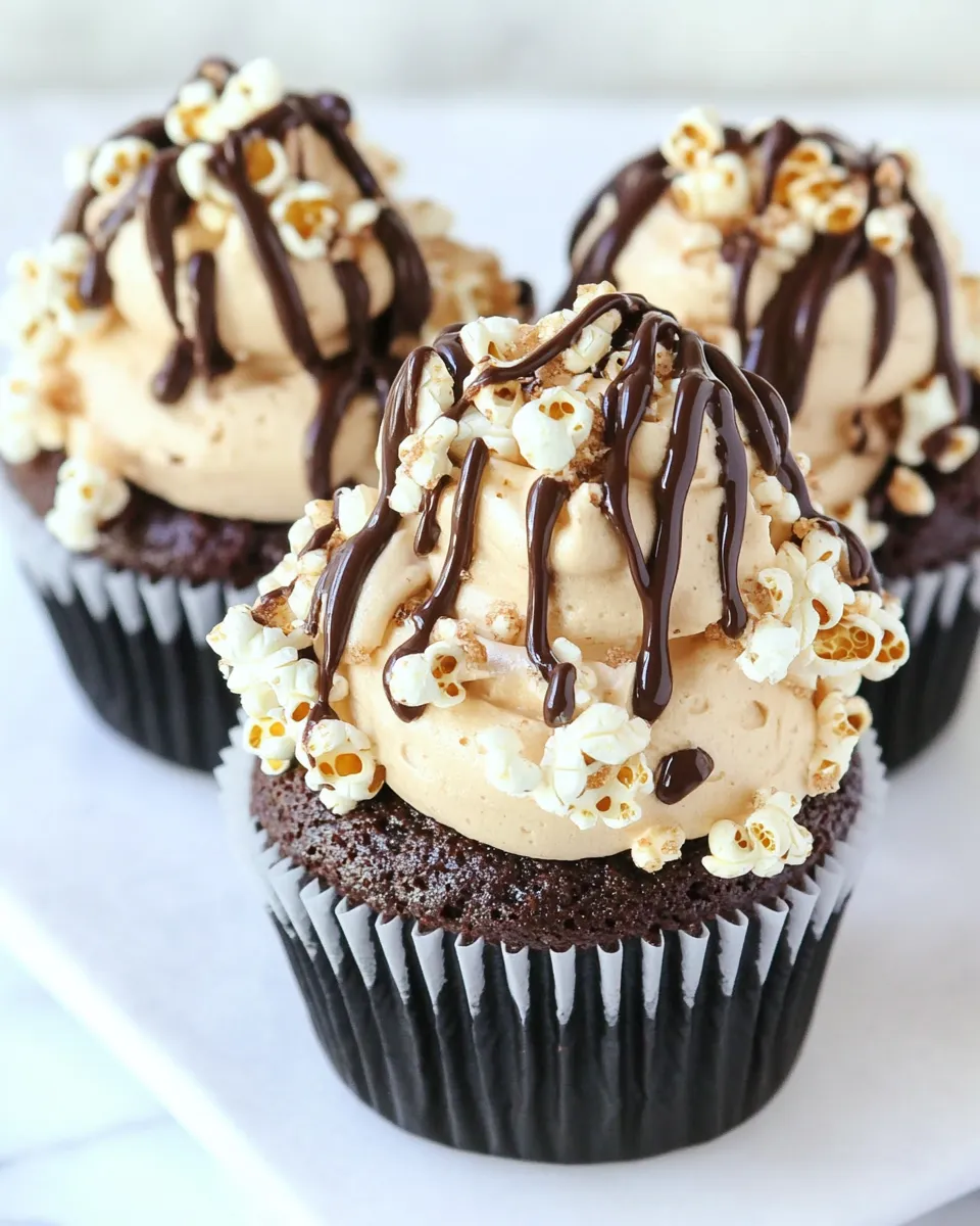 Best Sugared Brown Butter Vanilla Bean Popcorn Chocolate Cupcakes recipe photo