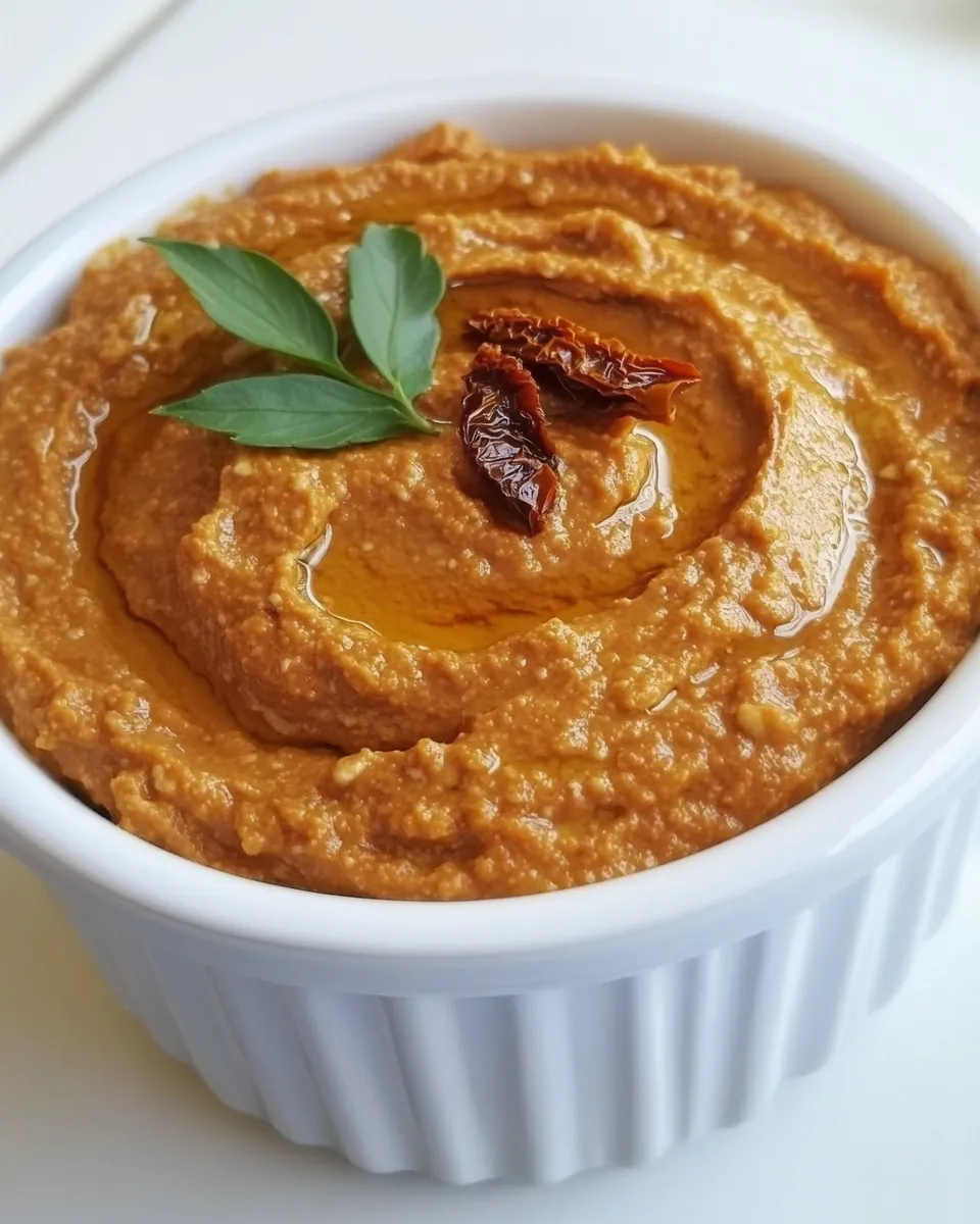 Easy Sun-Dried Tomato Hummus shot