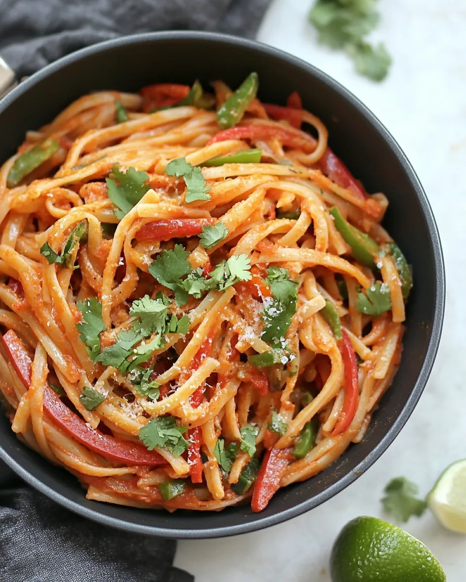 Homemade Sunday Suppers: One-Pan Veggie Fajita Pasta photo