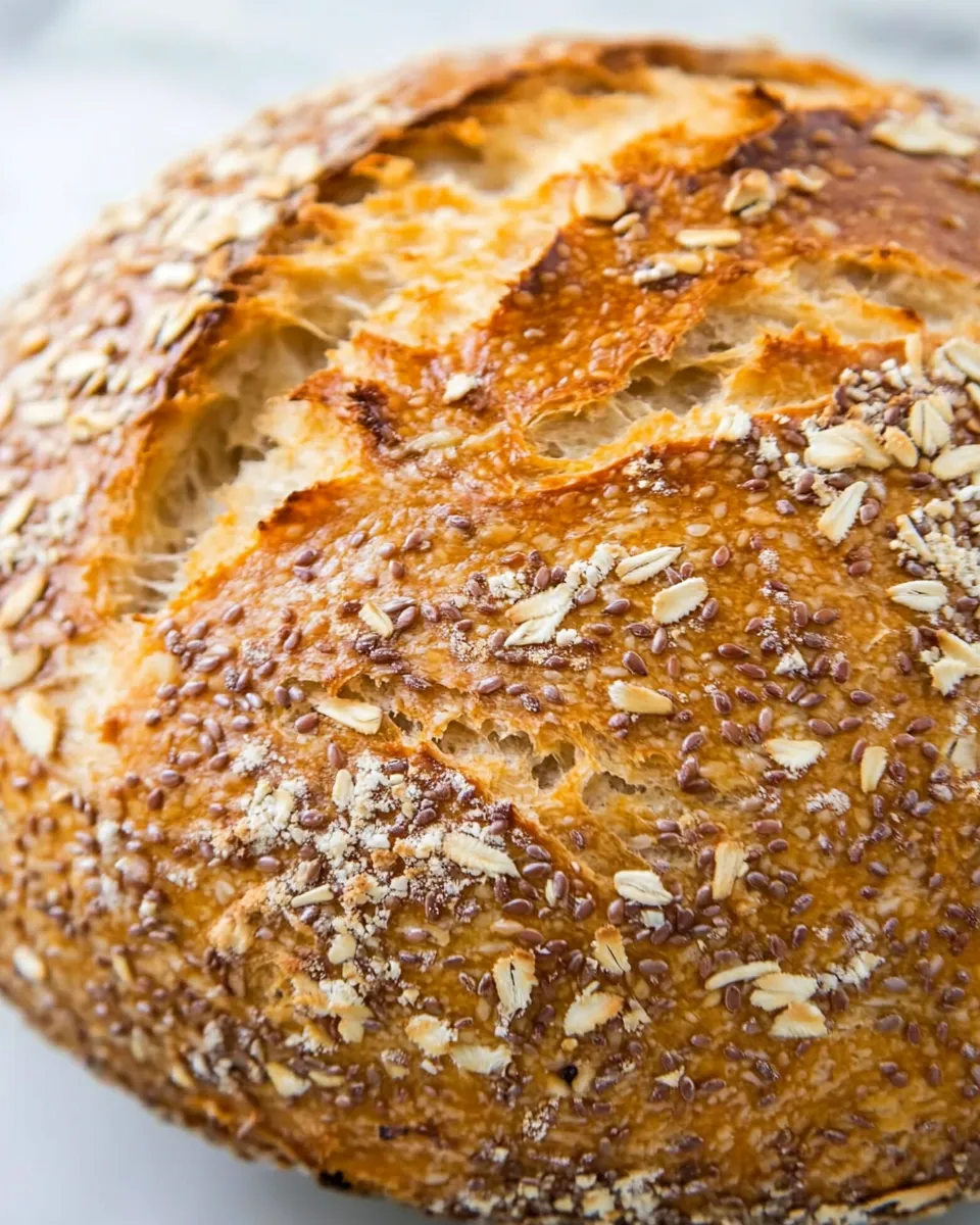 Delicious Sunflower and Flax Seeds Whole Wheat Cast Iron Bread recipe image