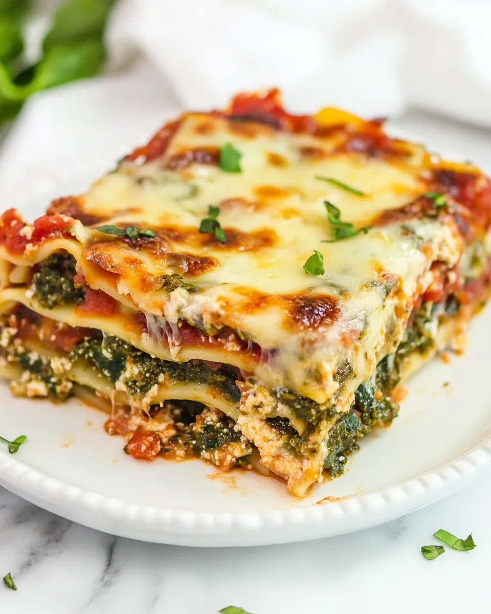 Quick Super Fast Spinach, Pesto and Cheese Lasagna recipe photo