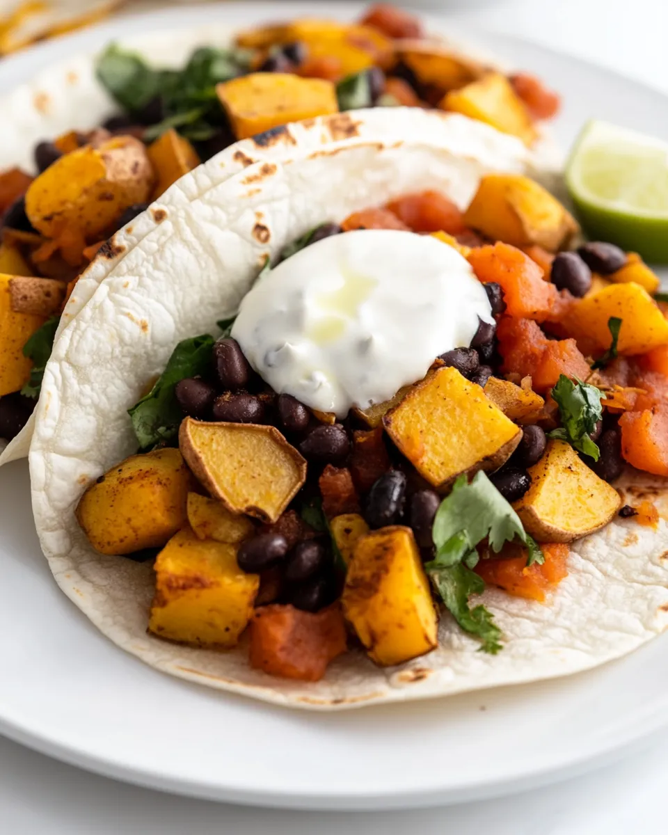 Delicious Sweet Potato Black Bean Breakfast Tacos image