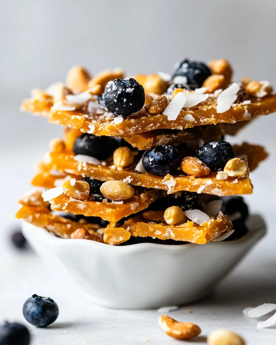Quick Sweet Potato Blueberry Coconut Cashew Bark recipe photo