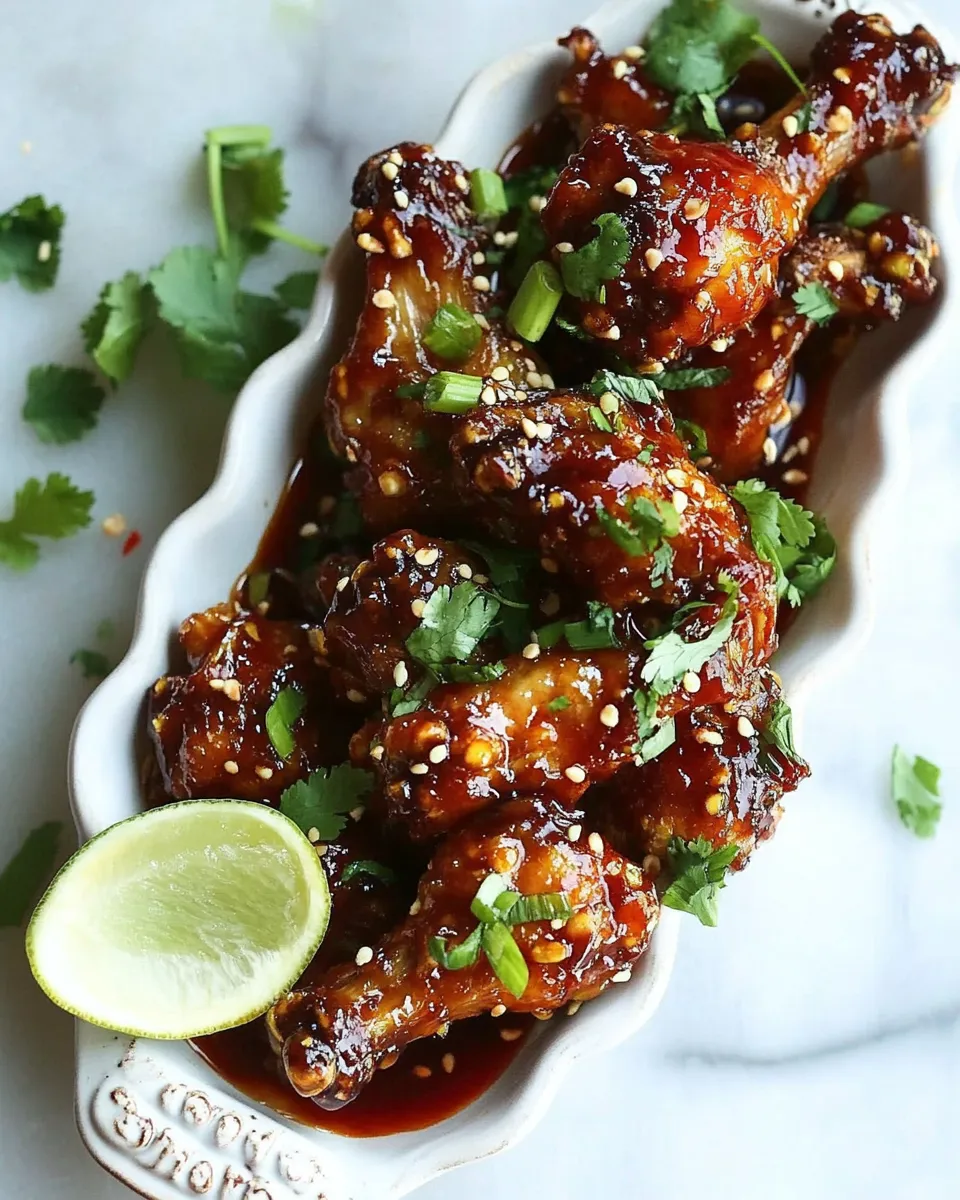 Homemade Sweet and Sour Sticky Thai Boneless Oven Baked Chicken Wings photo