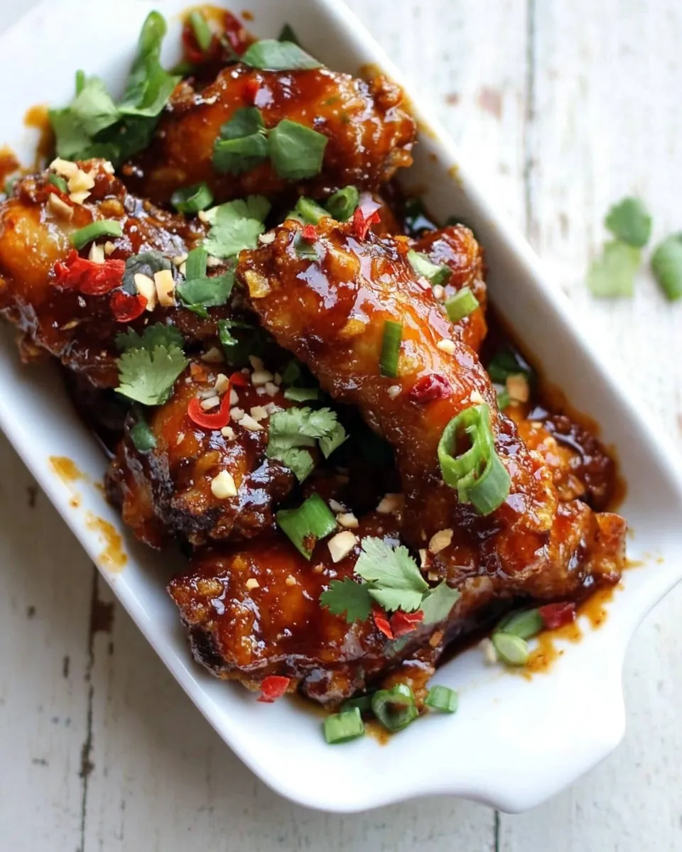 Classic Sweet and Sour Sticky Thai Boneless Oven Baked Chicken Wings image