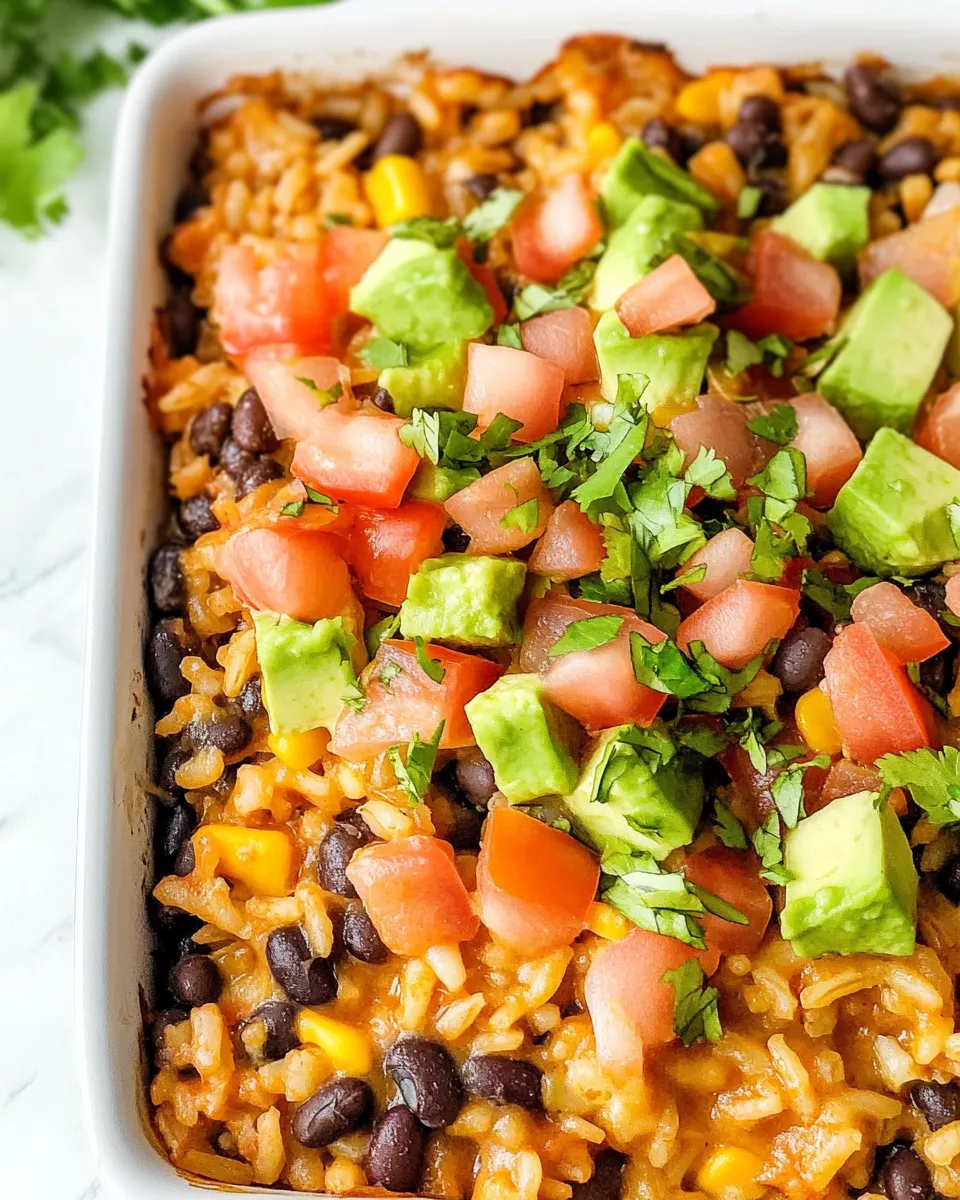 Easy Taco Black Bean & Rice Casserole recipe photo