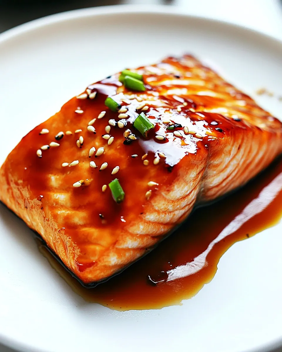 Delicious Teriyaki Salmon shot