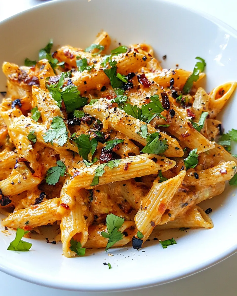 Easy TexMex Roasted Red Pepper Pasta recipe photo