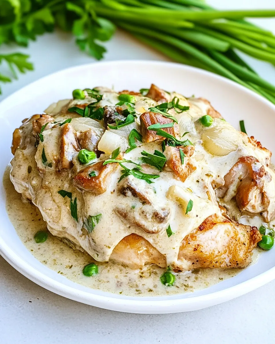 Easy Texas Roadhouse Smothered Chicken shot