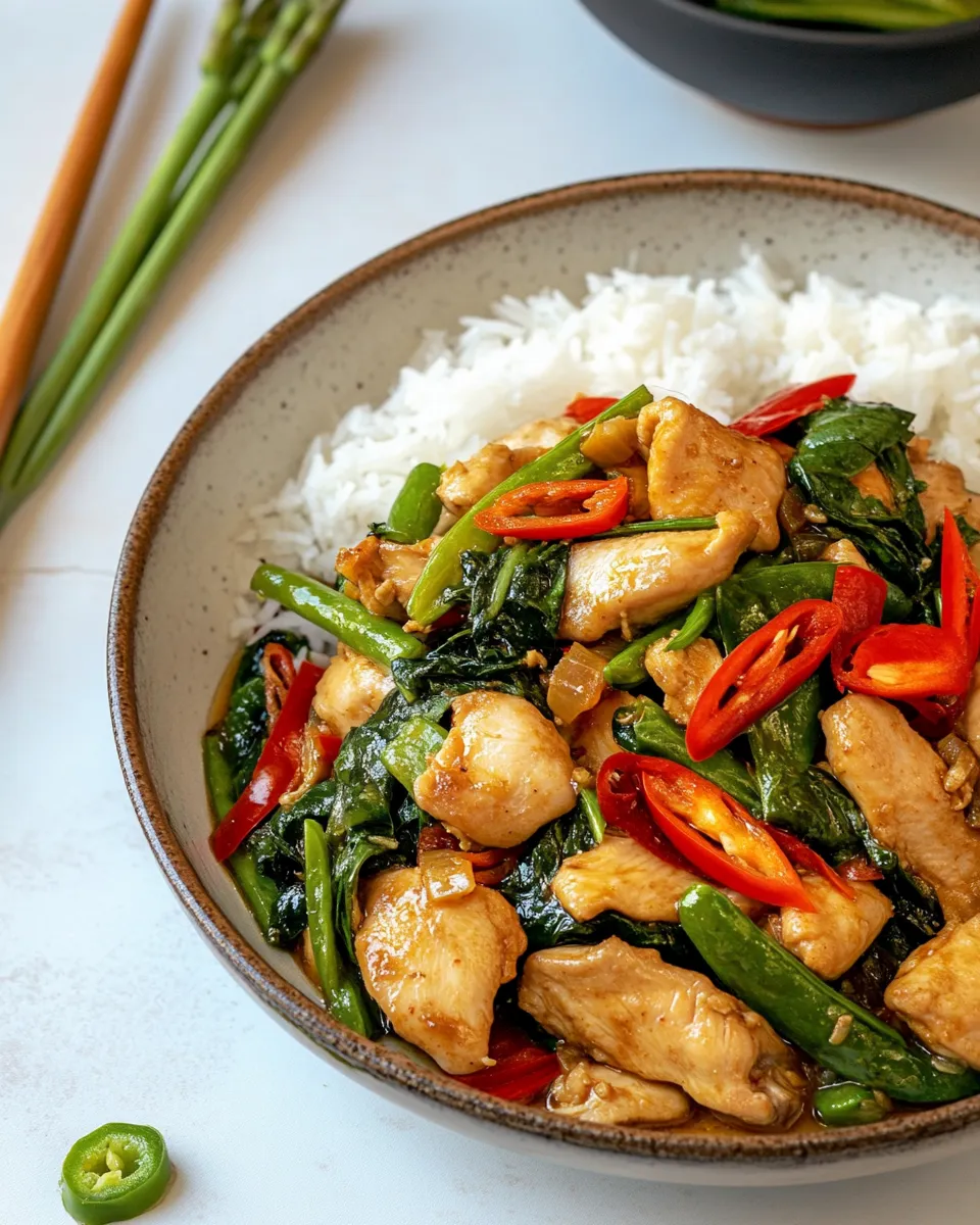 Quick Thai Basil Chicken Recipe dish photo