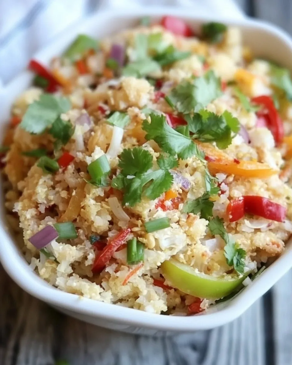 Delicious Thai Cauliflower Rice shot